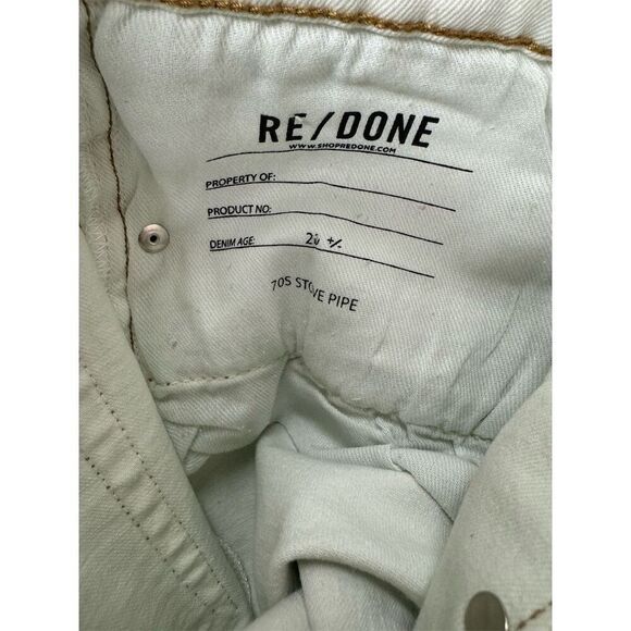 RE/DONE NWT 70’s Stove Pipe High-Rise Straight-Leg Jeans in Bleach Like Size 32 - Picture 9 of 10
